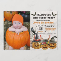 Invitación de la fiesta de cumpleaños de Halloween