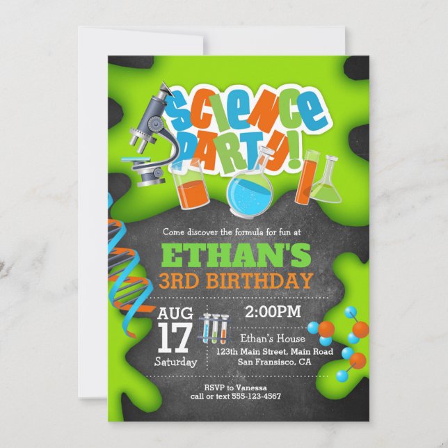 Invitación de la fiesta de cumpleaños de la (Anverso)