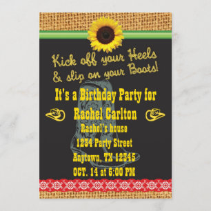 Invitación de la fiesta de cumpleaños de la