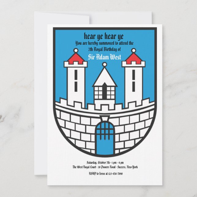 Invitación de la fiesta de cumpleaños de la (Anverso)