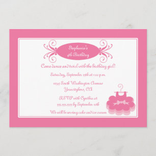 Invitación de la fiesta de cumpleaños de la