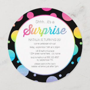 Invitación de la fiesta de cumpleaños de la