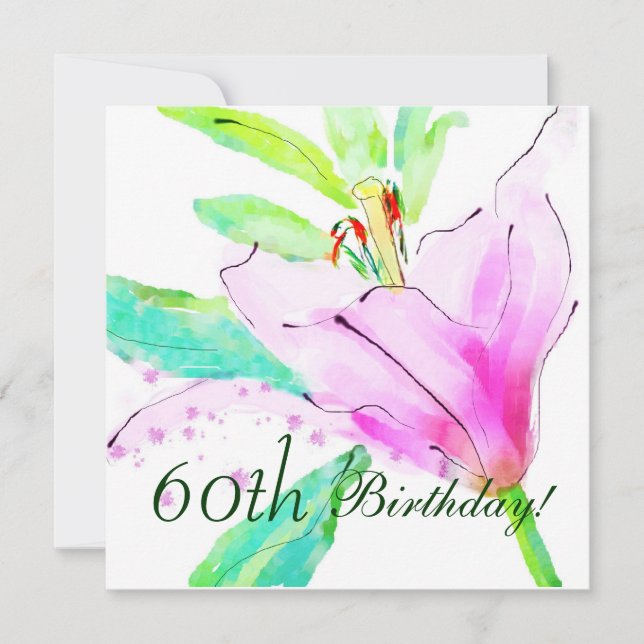Invitación de la fiesta de cumpleaños de la (Anverso)