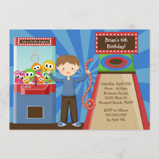 Invitación de la fiesta de cumpleaños de la arcada