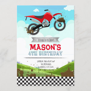 Invitación de la fiesta de cumpleaños de la bici