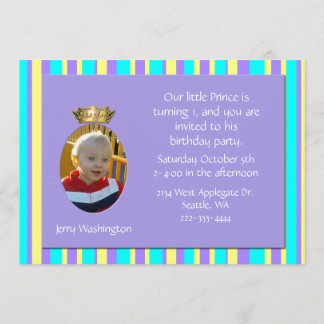 Invitación de la fiesta de cumpleaños de la corona