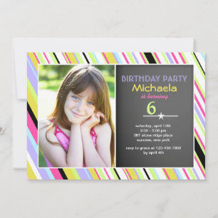 Invitación de la fiesta de cumpleaños de la foto
