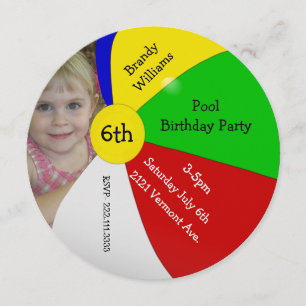 Invitación de la fiesta de cumpleaños de la foto