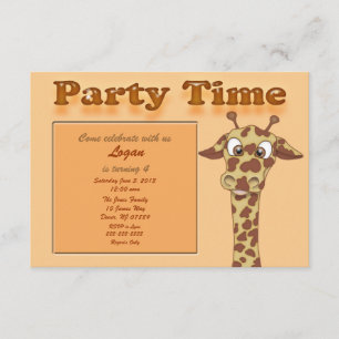 Invitación de la fiesta de cumpleaños de la jirafa