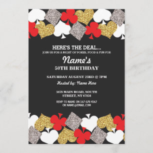 Invitación de la fiesta de cumpleaños de la noche