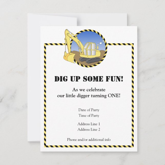 Invitación de la fiesta de cumpleaños de la zona (Anverso)