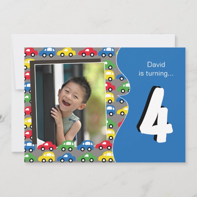 Invitación de la fiesta de cumpleaños de los (Anverso)