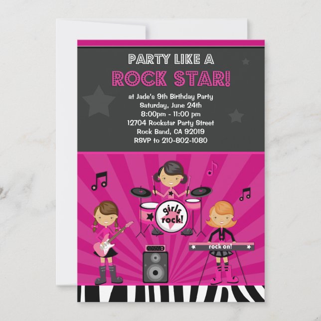 Invitación de la fiesta de cumpleaños de los (Anverso)