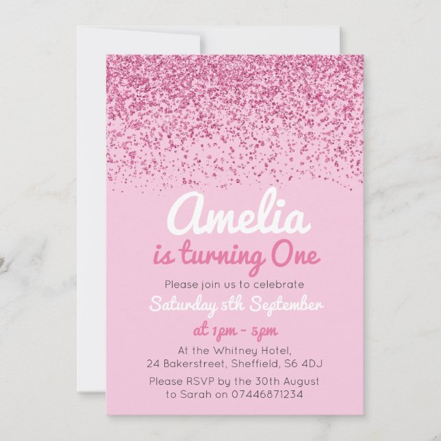 Invitación de la fiesta de cumpleaños de los (Anverso)