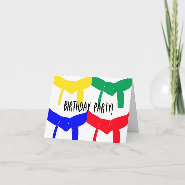 Invitación de la fiesta de cumpleaños de los artes (Anverso)