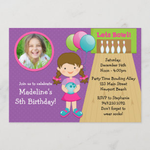 Invitación de la fiesta de cumpleaños de los bolos