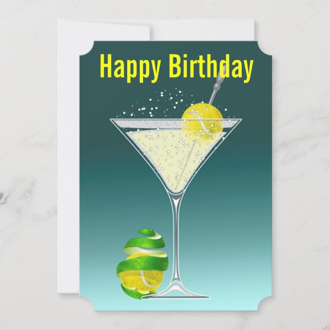 Invitación de la fiesta de cumpleaños de Martini (Anverso)