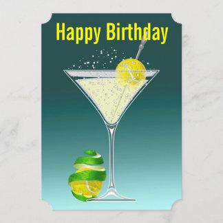 Invitación de la fiesta de cumpleaños de Martini