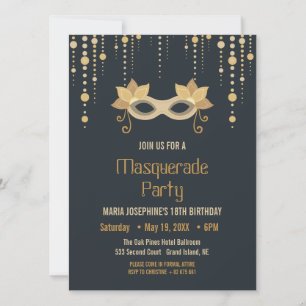 Invitación de la fiesta de cumpleaños de Mascarada