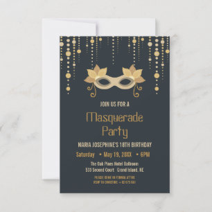 Invitación de la fiesta de cumpleaños de Mascarada