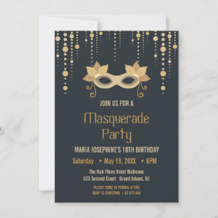 Invitación de la fiesta de cumpleaños de Mascarada