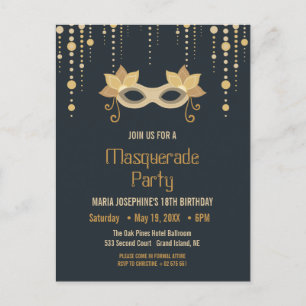 Invitación de la fiesta de cumpleaños de Mascarada