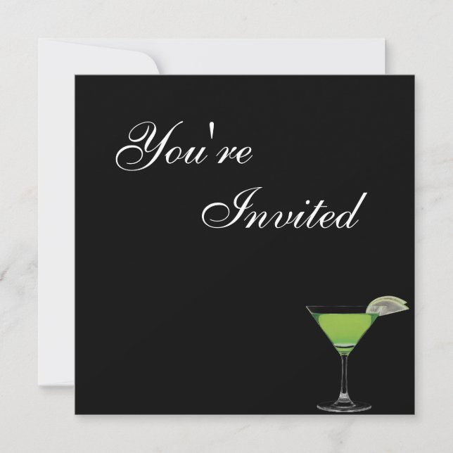 Invitación de la fiesta de cumpleaños de Mocktail (Anverso)