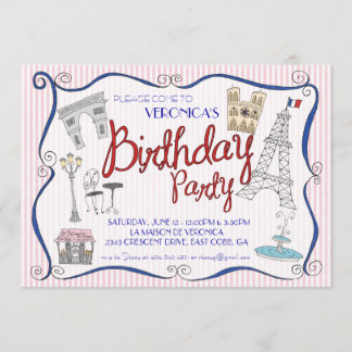 Invitación de la fiesta de cumpleaños de París