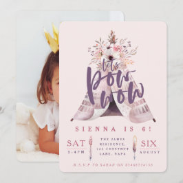 Invitación de la fiesta de cumpleaños de Pow wow t