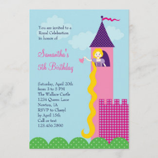 Invitación de la fiesta de cumpleaños de princesa