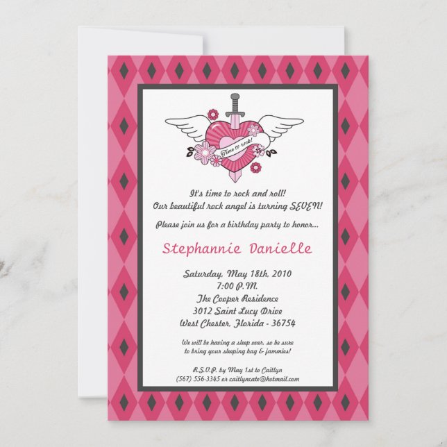 invitación de la fiesta de cumpleaños de Tatto del (Anverso)