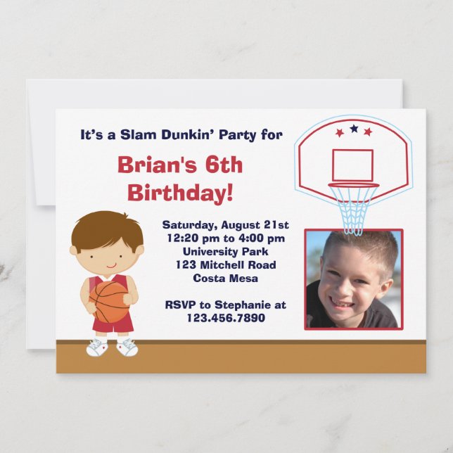 Invitación de la fiesta de cumpleaños del (Anverso)