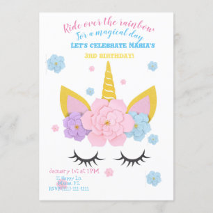 Invitación de la fiesta de cumpleaños del