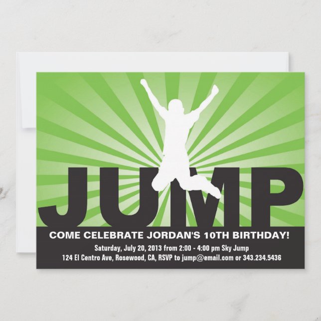 Invitación de la fiesta de cumpleaños del (Anverso)