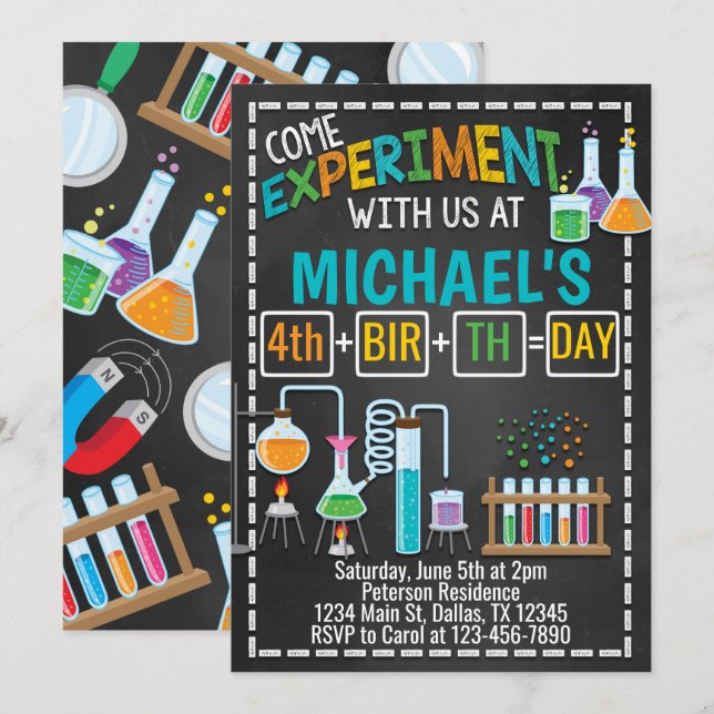 Invitación de la fiesta de cumpleaños del (Anverso / Reverso)