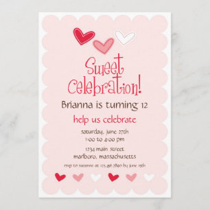 Invitación de la fiesta de cumpleaños del amor