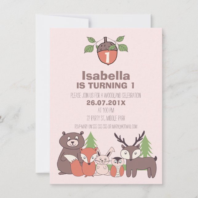 Invitación de la fiesta de cumpleaños del arbolado (Anverso)