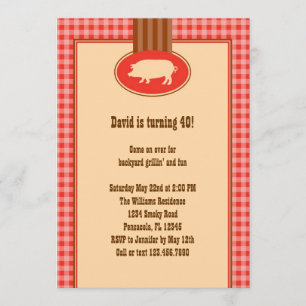 Invitación de la fiesta de cumpleaños del Bbq