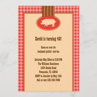 Invitación de la fiesta de cumpleaños del Bbq