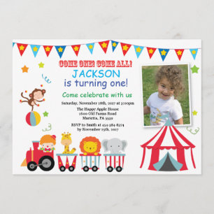 Invitación de la fiesta de cumpleaños del carnaval