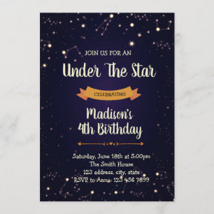 Invitación de la fiesta de cumpleaños del cielo