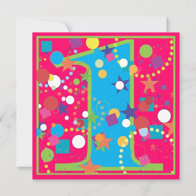 Invitación de la fiesta de cumpleaños del circo (Anverso)