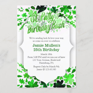 Invitación de la fiesta de cumpleaños del día de