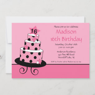 Invitación de la fiesta de cumpleaños del dulce