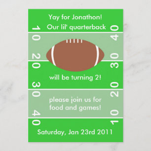 Invitación de la fiesta de cumpleaños del fútbol