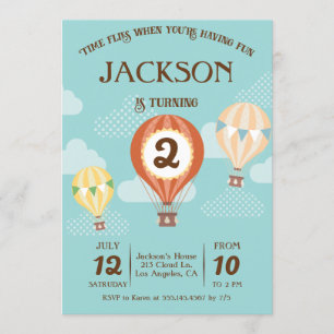 Invitación de la fiesta de cumpleaños del globo