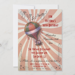 Invitación de la fiesta de cumpleaños del globo