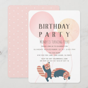 Invitación de la fiesta de cumpleaños del globo