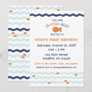 Invitación de la fiesta de cumpleaños del Goldfish