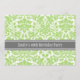 Invitación de la fiesta de cumpleaños del gris de